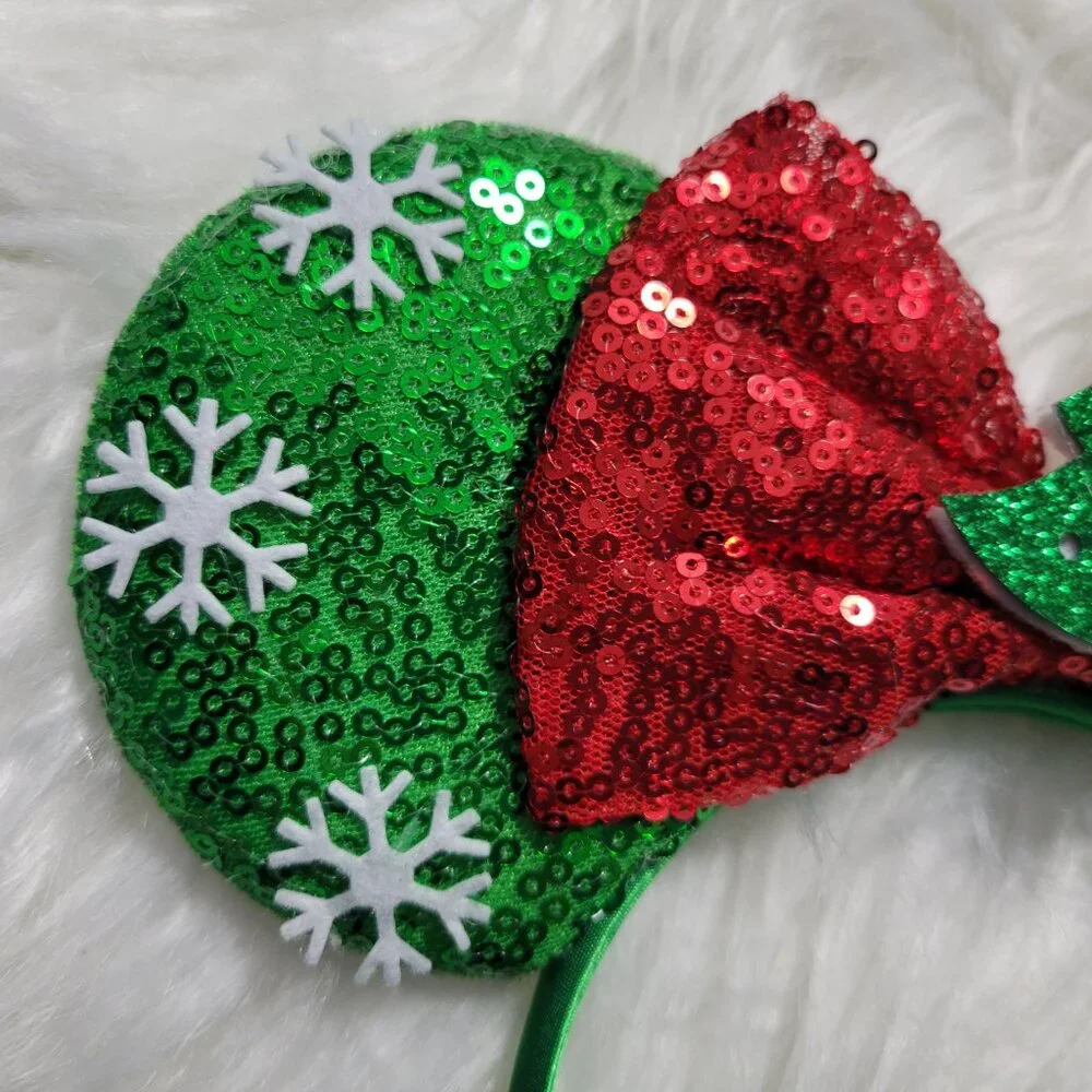 Christmas Tree/Snowflake Minnie Mouse Ears